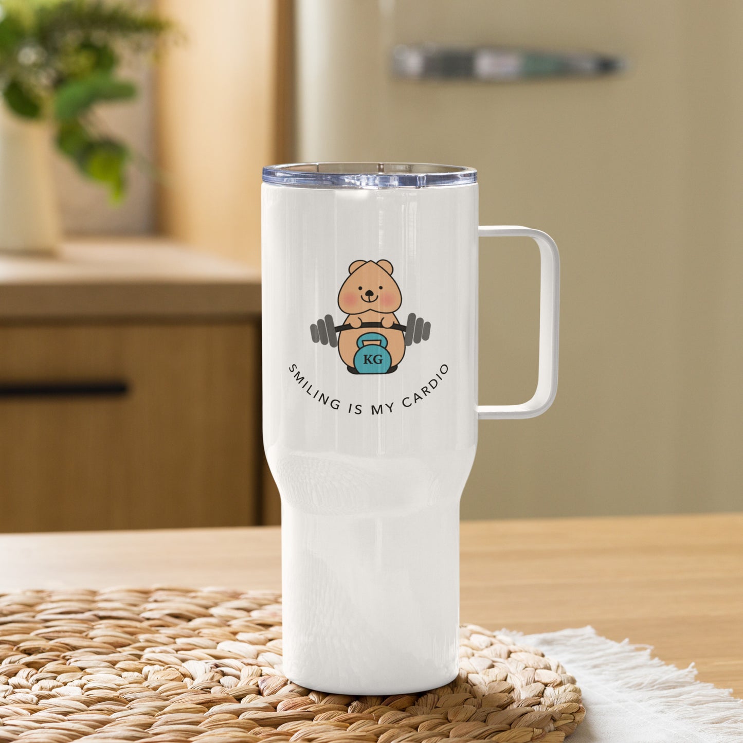 SMILING IS MY CARDIO Travel mug